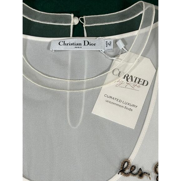 Christian Dior 2021-22 Les Gémeaux Mesh Embroidered Top & Tank - Picture 4 of 7